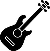 glyf gitarr ikon eller symbol. vektor