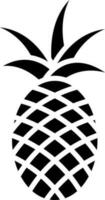 schwarz und Weiß Illustration von Ananas Symbol. vektor