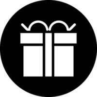 Illustration von Geschenk Box Glyphe Symbol. vektor