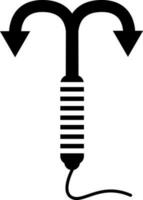 glyf ikon eller symbol av ninja ankare. vektor