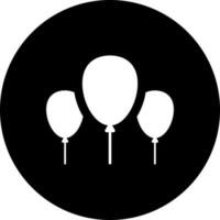 schwarz und Weiß Illustration von Luftballons Symbol. vektor