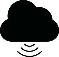 platt stil wiFi moln ikon eller symbol. vektor