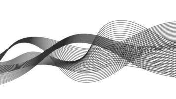 abstrakt bakgrund med svartvit Vinka lutning rader på vit bakgrund. modern teknologi bakgrund, Vinka design. vektor illustration