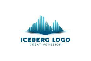 abstrakt Blau Eisberg Logo Vektor Illustration Symbol Design