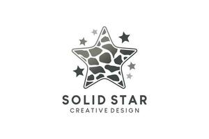abstrakt Stein Star Vektor Illustration Logo Design