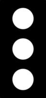 der Verkehr Licht Symbol im schwarz und Weiß Farbe. vektor