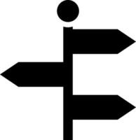 riktnings skylt ikon i svart Färg. vektor