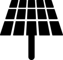 Solar- Panel Glyphe Symbol. Solar- Energie Konzept. vektor