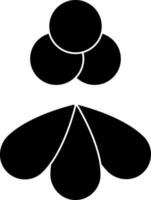 Symbol von Farbe Logo mit schwarz und Weiß Stil. vektor