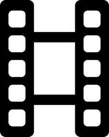 Film Streifen schwarz und Weiß Symbol im eben Stil. vektor