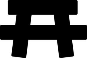 isolerat pall ikon i svart Färg. vektor