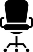 kontor stol ikon i svart Färg. vektor