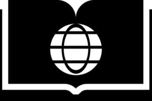 Atlas oder Enzyklopädie Symbol im schwarz und Weiß Farbe. vektor