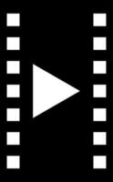 Video abspielen Streifen Symbol oder Symbol. vektor
