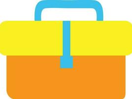 Aktentasche Tasche im Gelb und orange, Blau Farbe. vektor