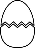 eben Illustration von ein gebrochen Ei. vektor