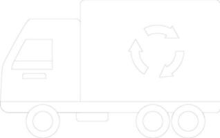 Lieferung LKW im eben Stil Illustration. vektor