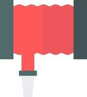 Schlauch Rohr Symbol im rot und grau Farbe. vektor