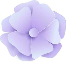 lila Blume gemacht im Papier Schnitt Stil. vektor