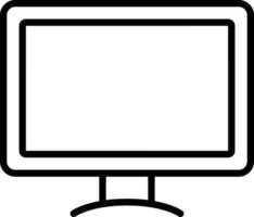 svart linje konst illustration av skrivbordet ikon. vektor