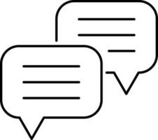text meddelande eller chatt symbol i platt stil. vektor