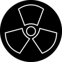 Strahlung Symbol oder Symbol im schwarz und Weiß Farbe. vektor