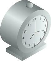 3d illustration av larm klocka i grå Färg. vektor