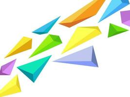3d färgrik trianglar abstrakt geometrisk element. vektor