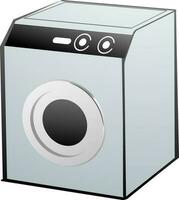 3d Waschen Maschine auf Weiß Hintergrund. vektor
