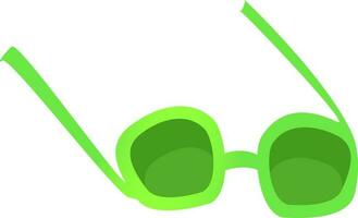 grön glasögonen på vit bakgrund. vektor