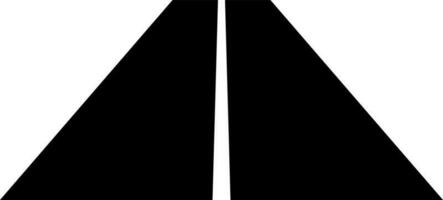 ikon eller illustration av bana i svart och vit Färg. vektor