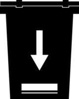 Illustration von Müll Behälter oder recyceln Behälter Symbol. vektor