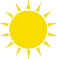 Gelb Farbe von Sonne Symbol zum Licht Konzept. vektor