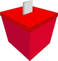 rot Abstimmung Box mit Papier. vektor