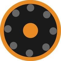 isoliert schwarz und Orange Reifen. vektor