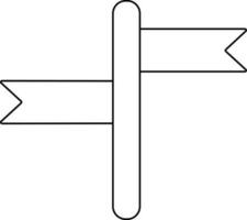 illustration av en riktning styrelse i svart linje konst. vektor