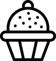 isoliert Cupcake Symbol oder Symbol. vektor