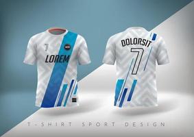 fotboll sport t-shirt design smal passform med rund hals vektor