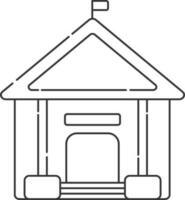 Illustration von Bibliothek Symbol im eben Stil. vektor