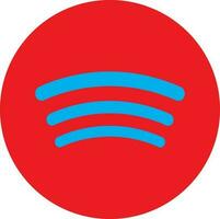 röd och blå Spotify logotyp. vektor