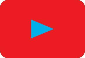 isolerat Youtube logotyp i platt stil. vektor