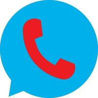 röd och blå whatsapp logotyp. vektor