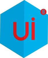 ui8 Logo im eben Stil Illustration. vektor