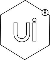 ui8 Logo im eben Stil. vektor