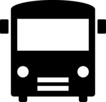 Vorderseite Aussicht Bus Symbol oder Symbol. vektor