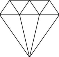 kreativ diamant ikon i stroke stil. vektor