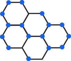 kemi hexagonal strukturera. vektor