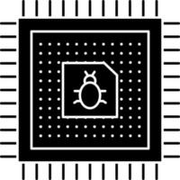 Chip Tasche Symbol im eben Stil. vektor