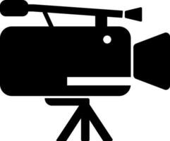 svart och vit journalistik video kamera. vektor