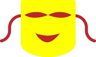 rot und Gelb Gesicht Maske. vektor